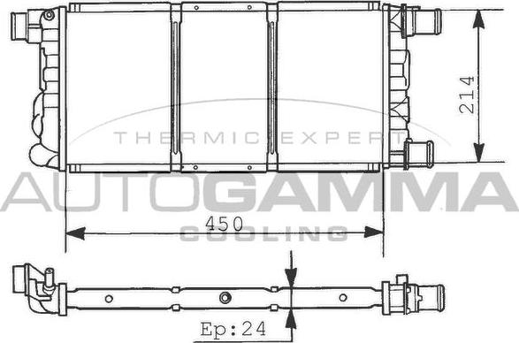 Autogamma 101297 - Радиатор, охлаждение двигателя unicars.by