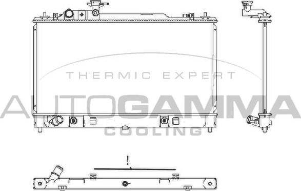 Autogamma 107645 - Радиатор, охлаждение двигателя unicars.by