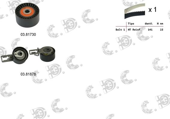 Autokit 04.5348 - Комплект зубчатого ремня ГРМ unicars.by