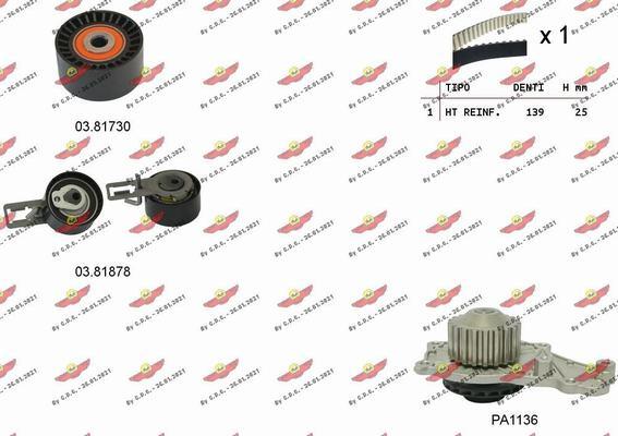 Autokit 04.5365PA - Водяной насос + комплект зубчатого ремня ГРМ unicars.by