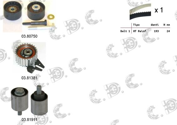 Autokit 04.5368 - Комплект зубчатого ремня ГРМ unicars.by