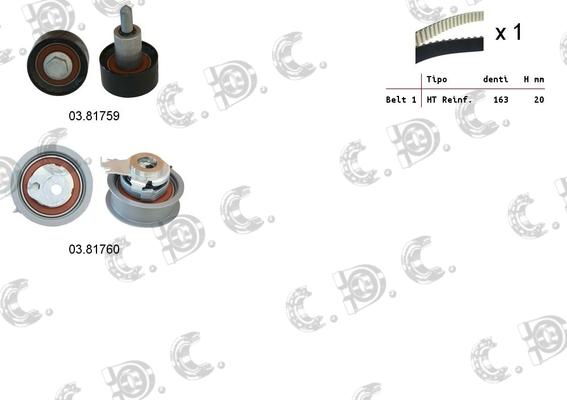 Autokit 04.5363 - Комплект зубчатого ремня ГРМ unicars.by