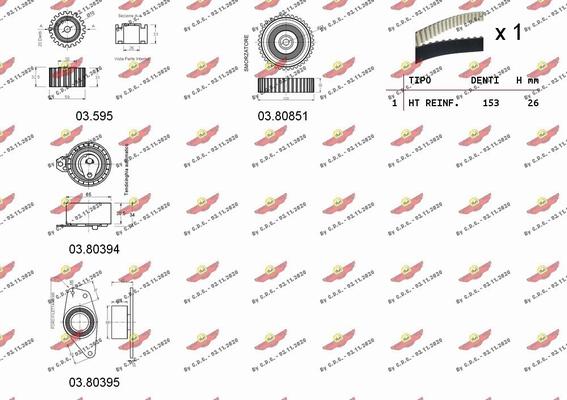 Autokit 04.5225 - Комплект зубчатого ремня ГРМ unicars.by