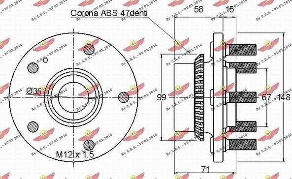 Autokit 01.97528 - Комплект подшипника ступицы колеса unicars.by