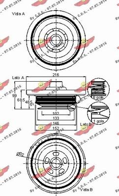 Autokit 03.90134 - Шкив коленчатого вала unicars.by