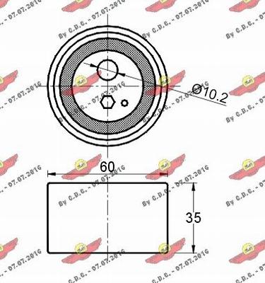 Autokit 03.415 - Натяжной ролик, зубчатый ремень ГРМ unicars.by