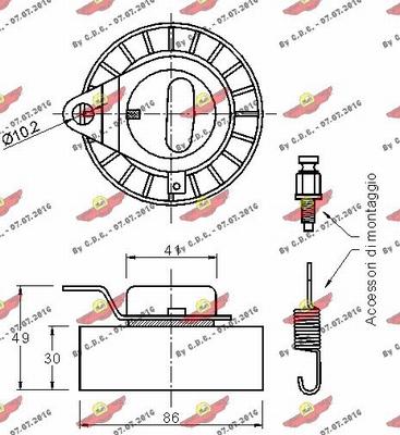 Autokit 03.181 - Натяжной ролик, зубчатый ремень ГРМ unicars.by