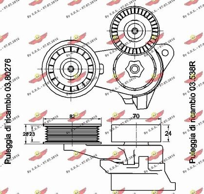 Autokit 03.80971 - Натяжитель, поликлиновый ремень unicars.by