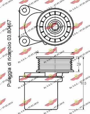 Autokit 03.80466 - Натяжитель, поликлиновый ремень unicars.by