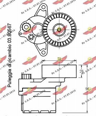 Autokit 03.80549 - Натяжитель, поликлиновый ремень unicars.by