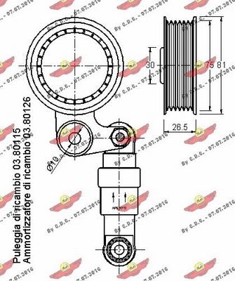 Autokit 03.80136 - Натяжитель, поликлиновый ремень unicars.by