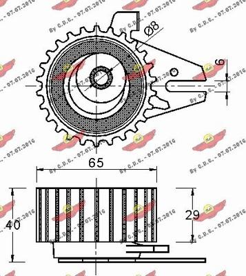 Autokit 03.80384 - Натяжной ролик, зубчатый ремень ГРМ unicars.by