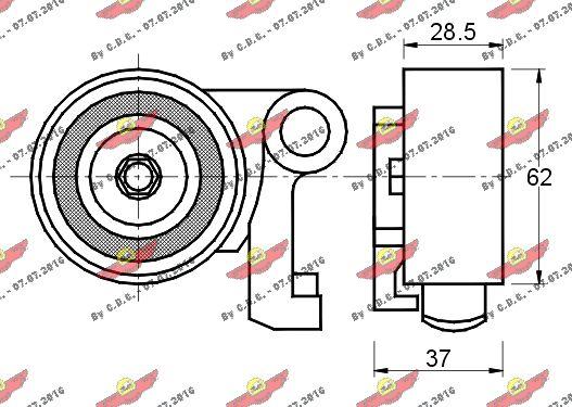 Autokit 03.80330 - Натяжной ролик, зубчатый ремень ГРМ unicars.by