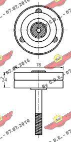 Autokit 03.80766 - Ролик, поликлиновый ремень unicars.by