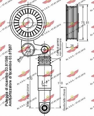 Autokit 03.81585 - Натяжитель, поликлиновый ремень unicars.by