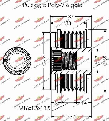 Autokit 03.81673 - Шкив генератора, муфта unicars.by