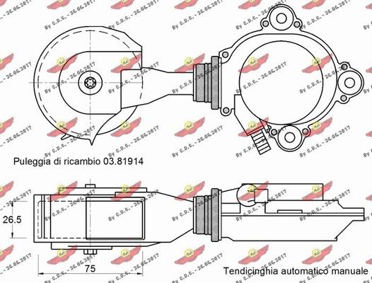 Autokit 03.81318 - Натяжитель, поликлиновый ремень unicars.by