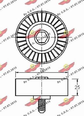 Autokit 03.81288 - Ролик, поликлиновый ремень unicars.by