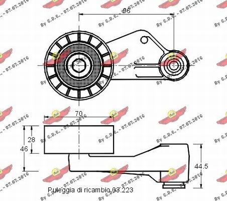 Autokit 03.299 - Натяжитель, поликлиновый ремень unicars.by