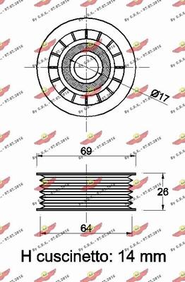 Autokit 03.773 - Ролик, поликлиновый ремень unicars.by