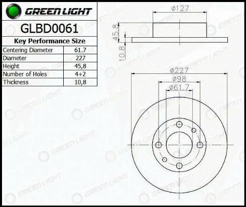 AutomotiveAdriado GLBD0061 - Тормозной диск unicars.by