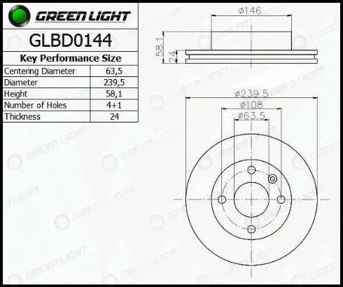 AutomotiveAdriado GLBD0144 - Тормозной диск unicars.by