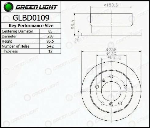 AutomotiveAdriado GLBD0109 - Тормозной диск unicars.by