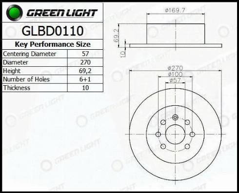 AutomotiveAdriado GLBD0110 - Тормозной диск unicars.by