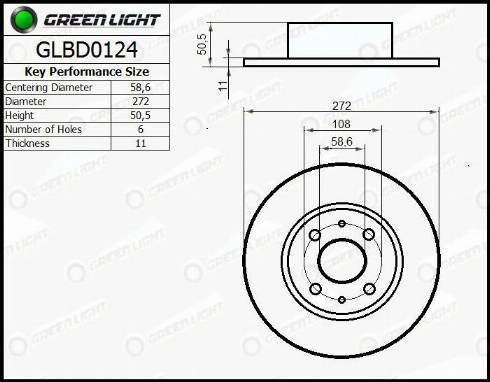 AutomotiveAdriado GLBD0124 - Тормозной диск unicars.by