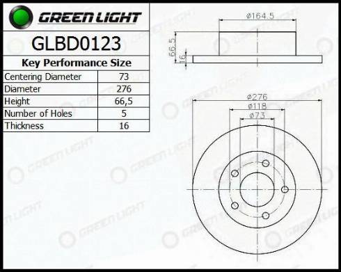 AutomotiveAdriado GLBD0123 - Тормозной диск unicars.by