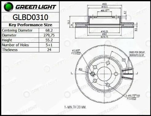 AutomotiveAdriado GLBD0310 - Тормозной диск unicars.by