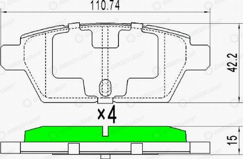 AutomotiveAdriado GLBP0400 - Тормозные колодки, дисковые, комплект unicars.by