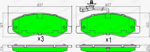 AutomotiveAdriado GLBP0434 - Тормозные колодки, дисковые, комплект unicars.by