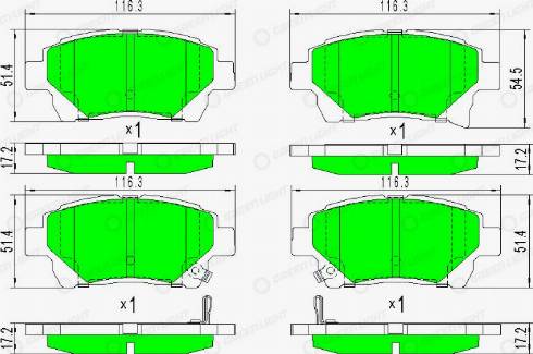 AutomotiveAdriado GLBP0428 - Тормозные колодки, дисковые, комплект unicars.by