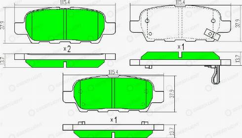 AutomotiveAdriado GLBP0057 - Тормозные колодки, дисковые, комплект unicars.by