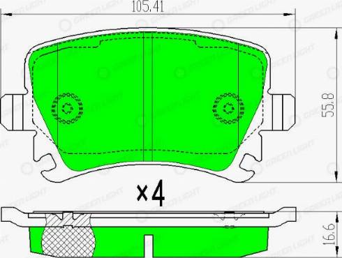 AutomotiveAdriado GLBP0004 - Тормозные колодки, дисковые, комплект unicars.by