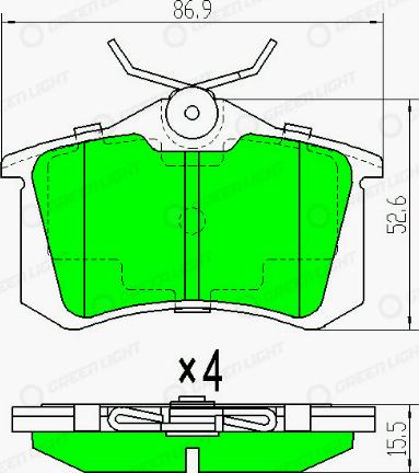 AutomotiveAdriado GLBP0016 - Тормозные колодки, дисковые, комплект unicars.by