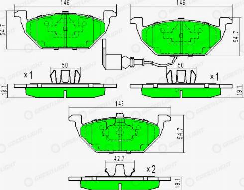 AutomotiveAdriado GLBP0002 - Тормозные колодки, дисковые, комплект unicars.by