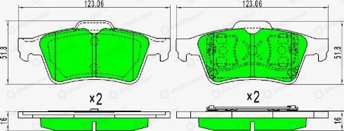 AutomotiveAdriado GLBP0015 - Тормозные колодки, дисковые, комплект unicars.by