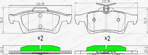 AutomotiveAdriado GLBP0010 - Тормозные колодки, дисковые, комплект unicars.by