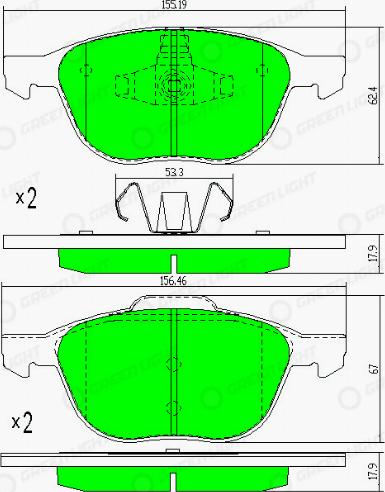 AutomotiveAdriado GLBP0012 - Тормозные колодки, дисковые, комплект unicars.by