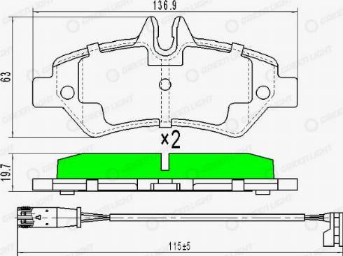 AutomotiveAdriado GLBP0087 - Тормозные колодки, дисковые, комплект unicars.by