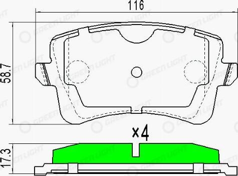 AutomotiveAdriado GLBP0032 - Тормозные колодки, дисковые, комплект unicars.by