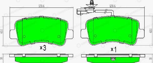 AutomotiveAdriado GLBP0079 - Тормозные колодки, дисковые, комплект unicars.by