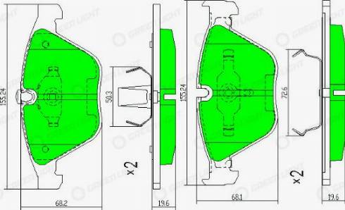 AutomotiveAdriado GLBP0076 - Тормозные колодки, дисковые, комплект unicars.by