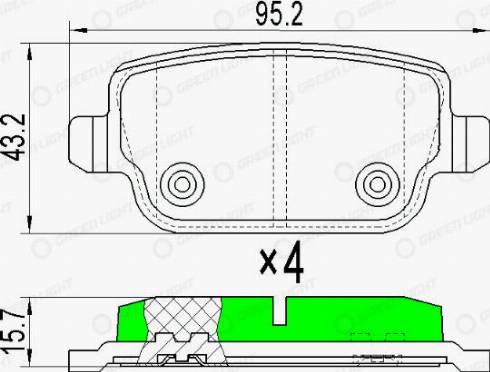 AutomotiveAdriado GLBP0077 - Тормозные колодки, дисковые, комплект unicars.by