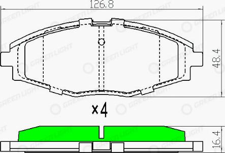 AutomotiveAdriado GLBP0154 - Тормозные колодки, дисковые, комплект unicars.by