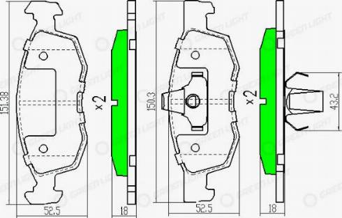 AutomotiveAdriado GLBP0156 - Тормозные колодки, дисковые, комплект unicars.by