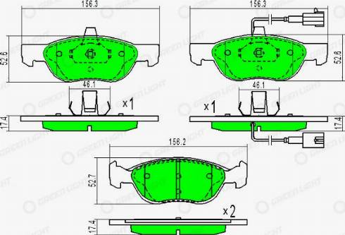 AutomotiveAdriado GLBP0157 - Тормозные колодки, дисковые, комплект unicars.by