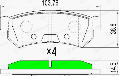 AutomotiveAdriado GLBP0164 - Тормозные колодки, дисковые, комплект unicars.by